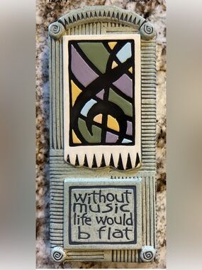 Potter’s Shed Michael Macone Wall Hanging Plaque Without Music Life Would B Flat